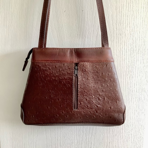 Unique Vintage Byblos Graziella Italian Leather Handbag - Brown - Picture 5 of 15